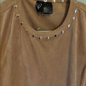 Tan Studded Top Windsor with cut out back
